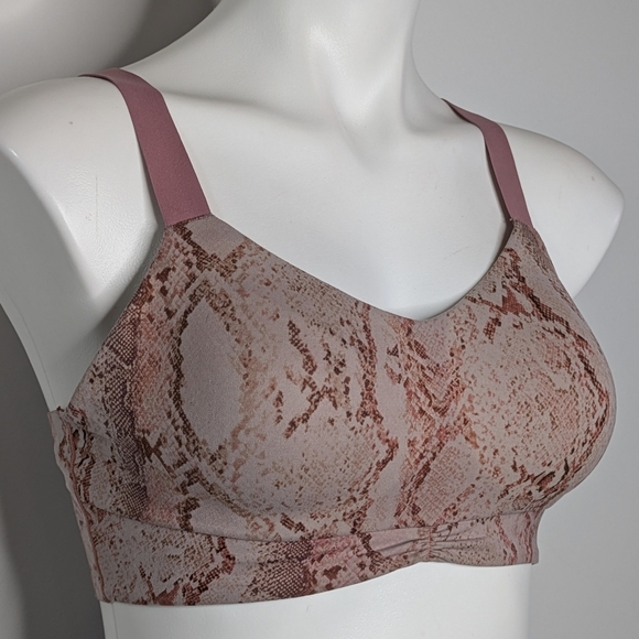 Victoria's Secret On Point Pink Snakeskin Print Lightly Padded Bra M - Picture 3 of 9